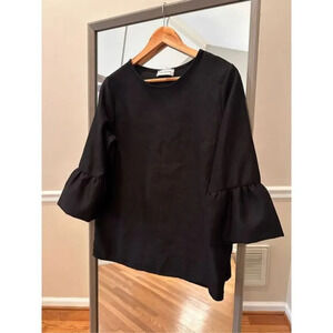 Stylish‎ Ces Femme black top featuring bell sleeves, Size Medium